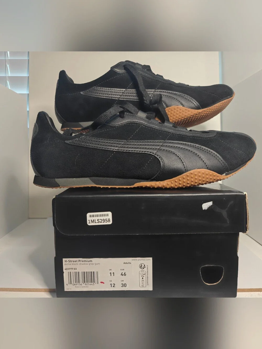 PUMA H-Street Premium Black Shadow Gray Gum Men’s Size 12 NEW IN BOX 403777-03